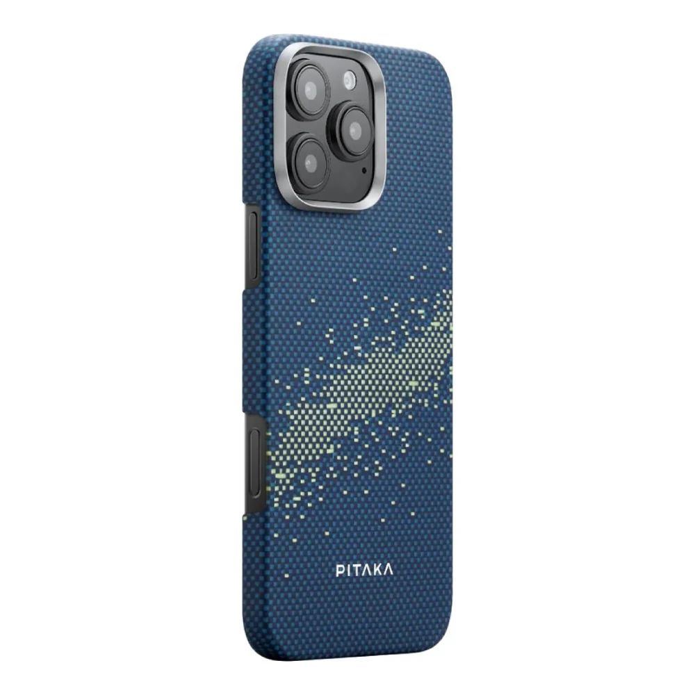Pitaka Milky Way Galaxy StarPeak Tactile Woven Case for iPhone 16 Pro Max - Blue - Image 2