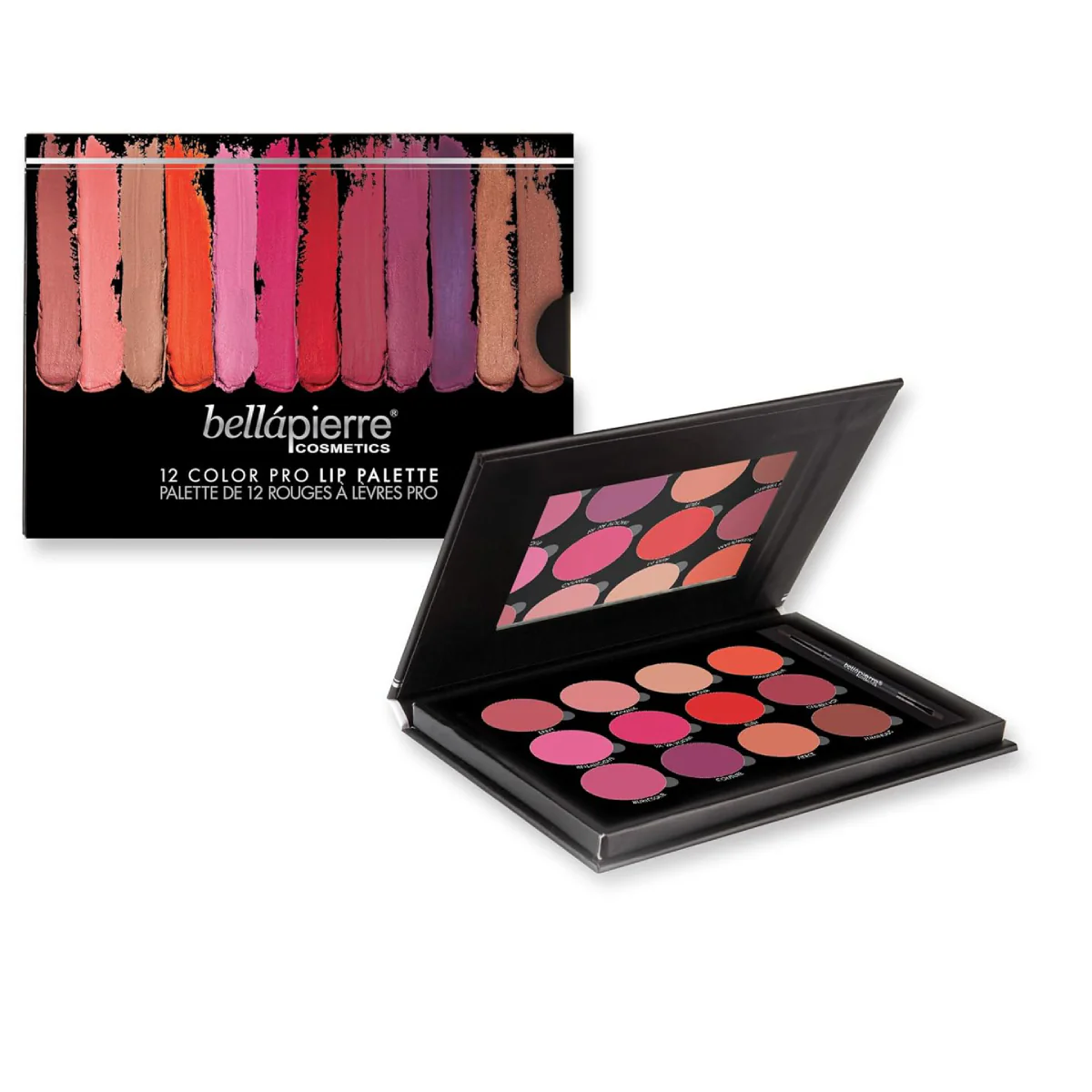 Bellapierre Cosmetics Pro Lip Palette with Mirror