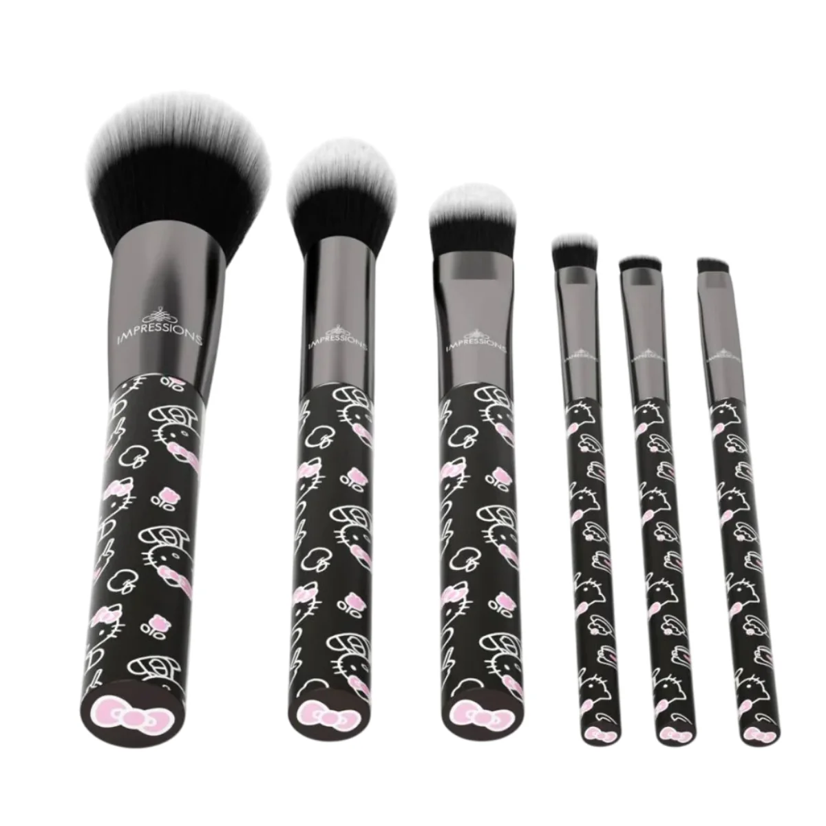 Impressions Vanity Hello Kitty The Favorites Makeup Brush Set (6-Piece) - Black - Image 2
