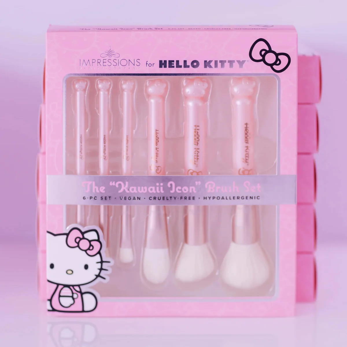 Impression Vanity "Kawaii Icon" Makeup Brush set (6 Pieces) - White - Image 2