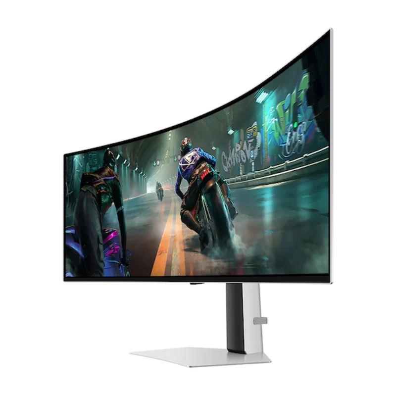 Samsung 49" Odyssey QD-OLED G9 Dual QHD Curved Gaming Monitor (Display Port, HDMI) - Silver - Image 2