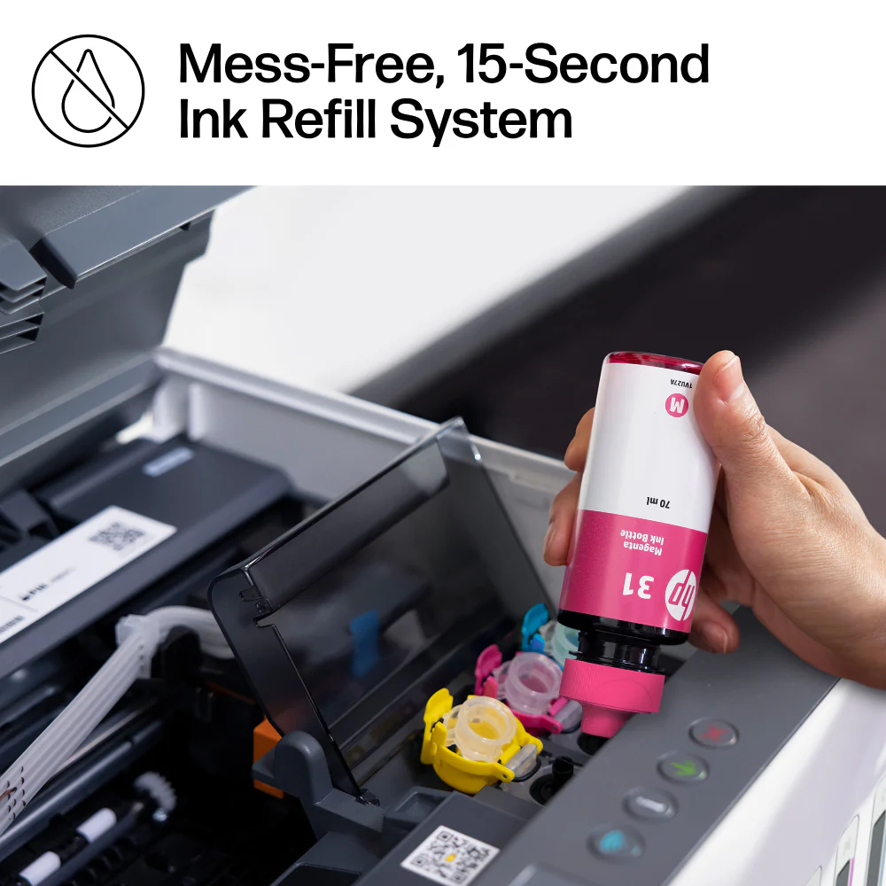 HP Smart Tank Plus 651 Wireless All-in-One Supertank Inkjet Printer with Inks - White - Image 16