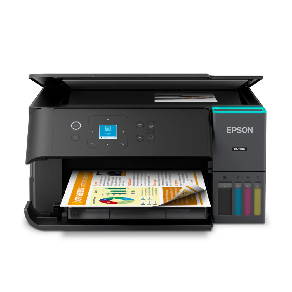 Epson EcoTank ET-2980 Wireless All-in-One Color Supertank Printer - Black - Image 3