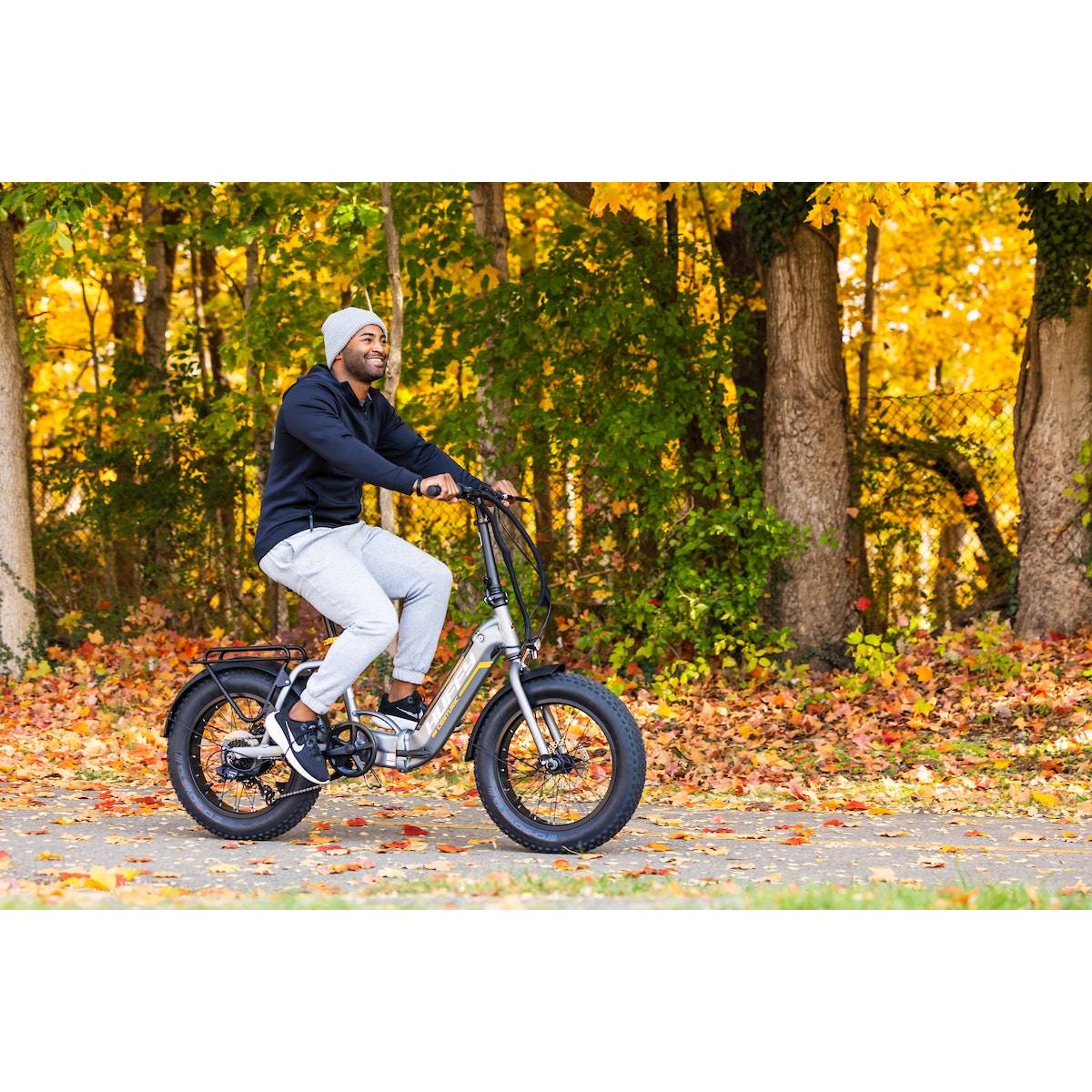 Huffy 20" Centuric Class 2 Folding Electric Bike - Gray/Black - Image 6
