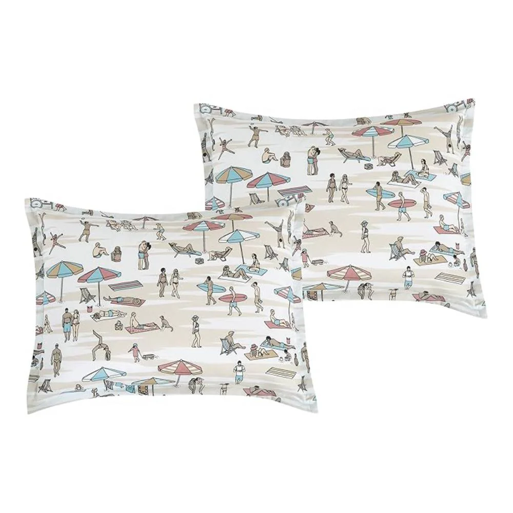 ESCA Coastal Beach Surfing Kid's Full Size Comforter Set (4-Piece) - Beige - Image 3