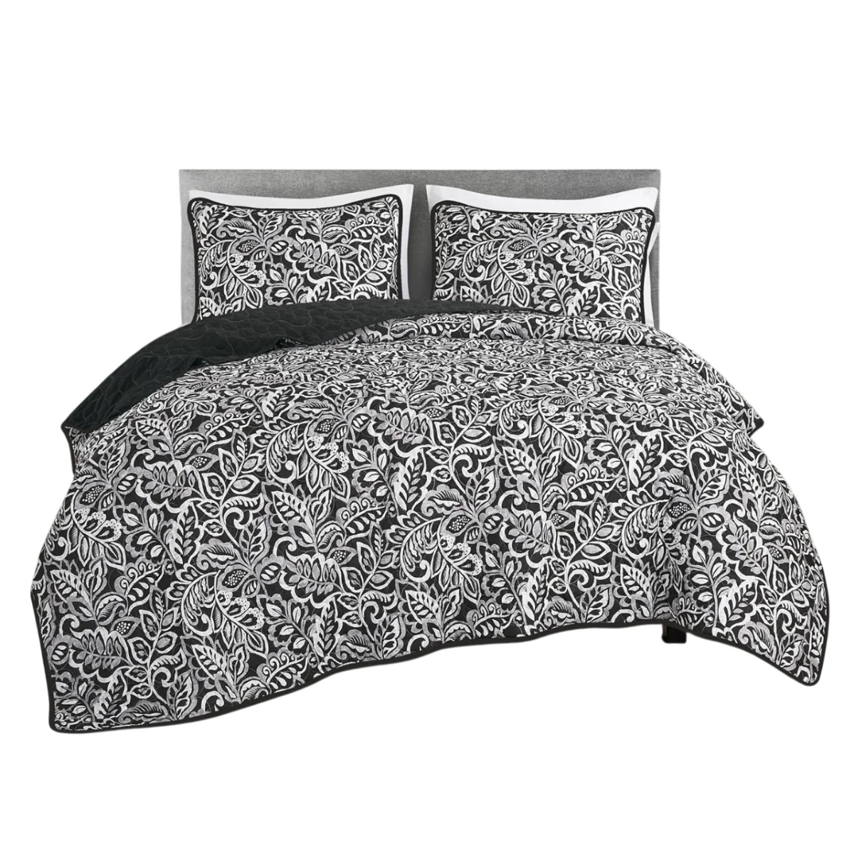 ESCA Oasis Bedspread Set (3-Piece) - Black/White - Image 5