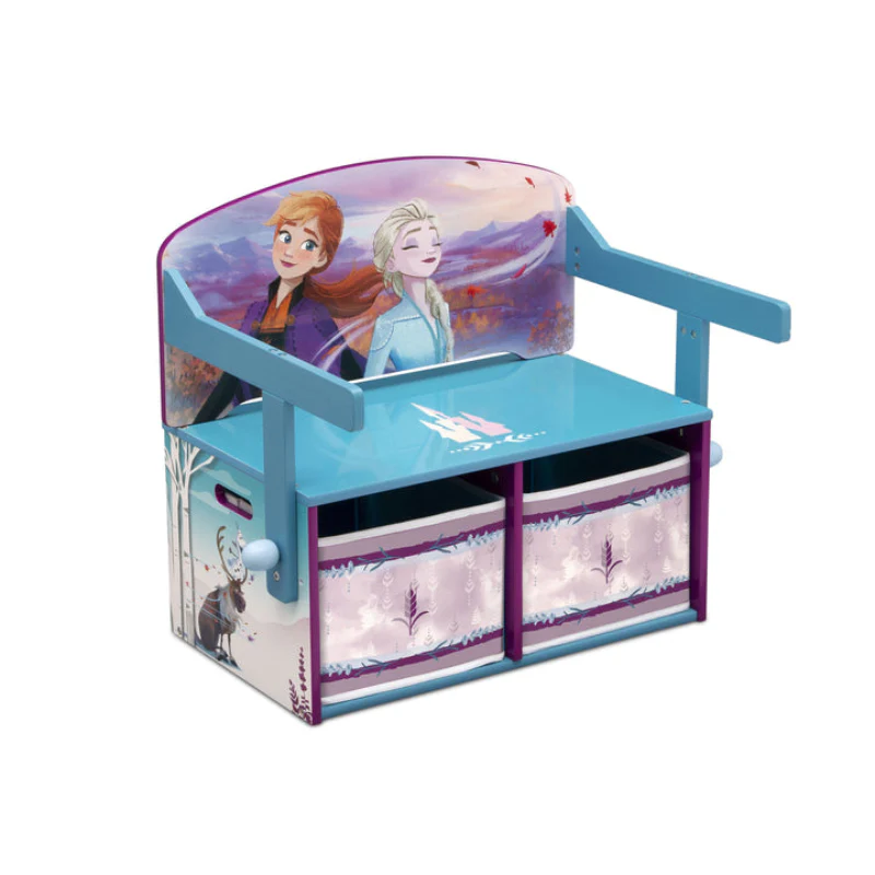 Delta Children Frozen II 3-in-1 Design Convertible Activity Bench with Tons of Storage - Multicolor - Image 2