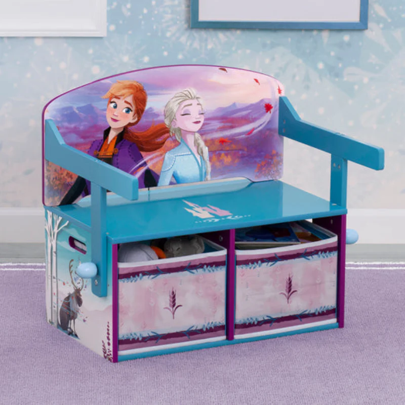 Delta Children Frozen II 3-in-1 Design Convertible Activity Bench with Tons of Storage - Multicolor - Image 6