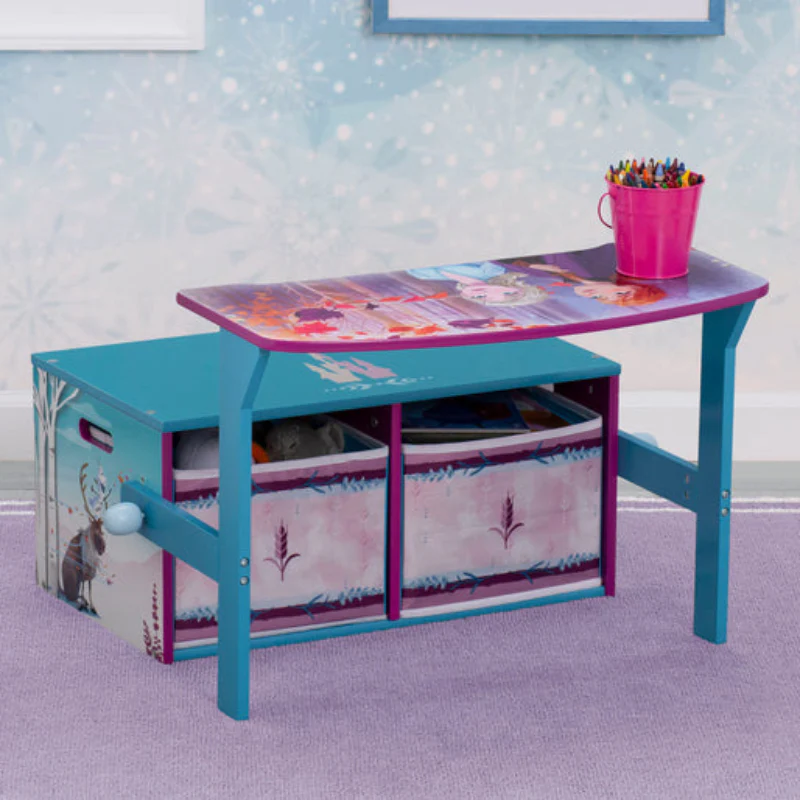Delta Children Frozen II 3-in-1 Design Convertible Activity Bench with Tons of Storage - Multicolor - Image 7