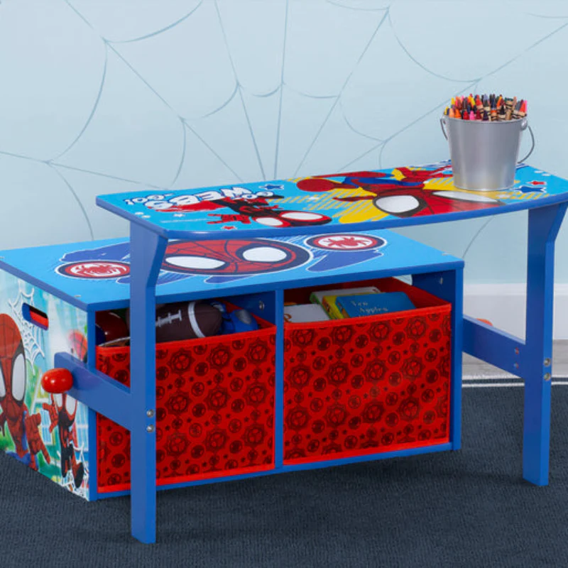 Delta Children Spidey and His Amazing Friends 2-in-1 Design Activity Bench with Tons of Storage - Multicolor - Image 3