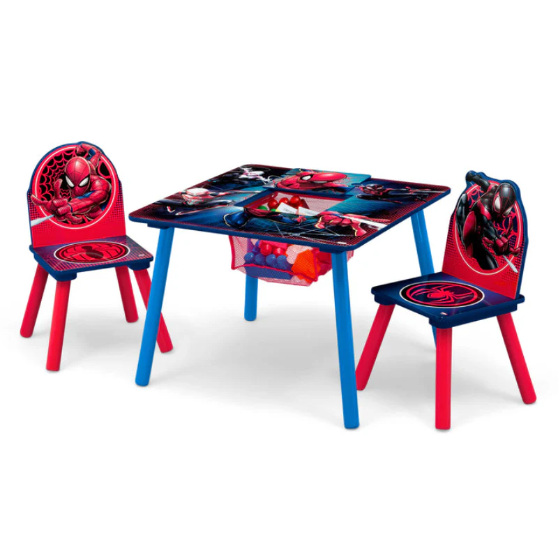 Delta Children Spider-Man Table and Chair Set with Storage - Blue/Red - Image 5
