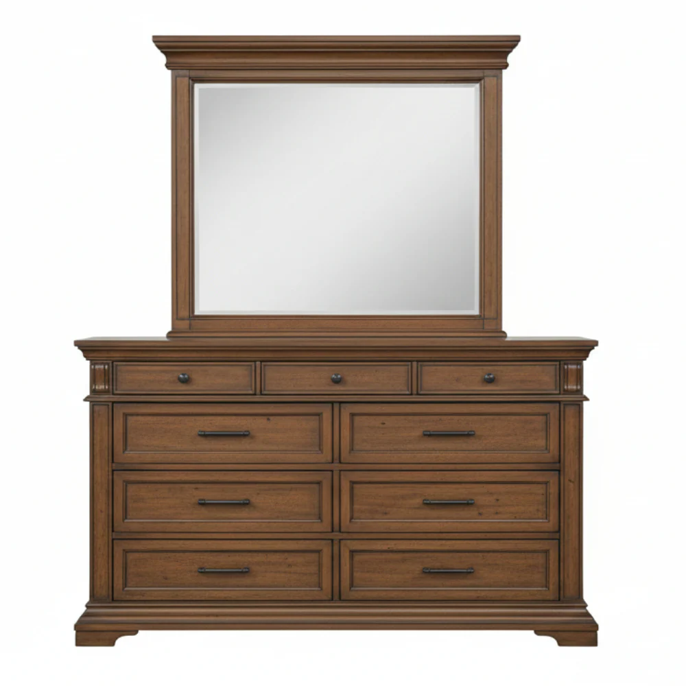 Kent Queen Size (4-Piece) Bedroom Set by Best Home - Brown - Image 3