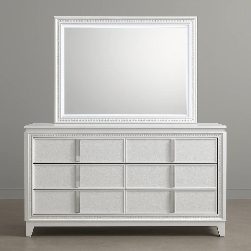 Seoul Queen Size (4-Piece) Bedroom Set by Lifestyle - White - Image 3