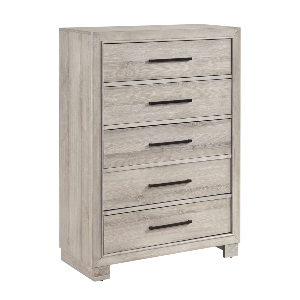 Everett 49.5" Chest with 5 Dovetail Drawers by Homelegance - Gray - Image 2