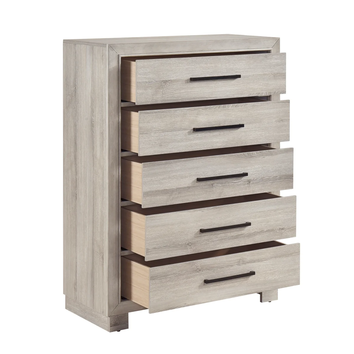 Everett 49.5" Chest with 5 Dovetail Drawers by Homelegance - Gray - Image 3
