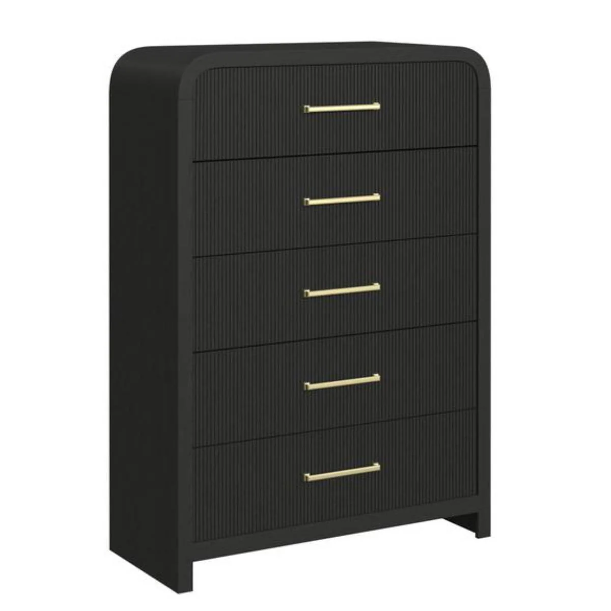 Ridgemont 52" Chest with 5 Drawers by Elements - Black - Image 2