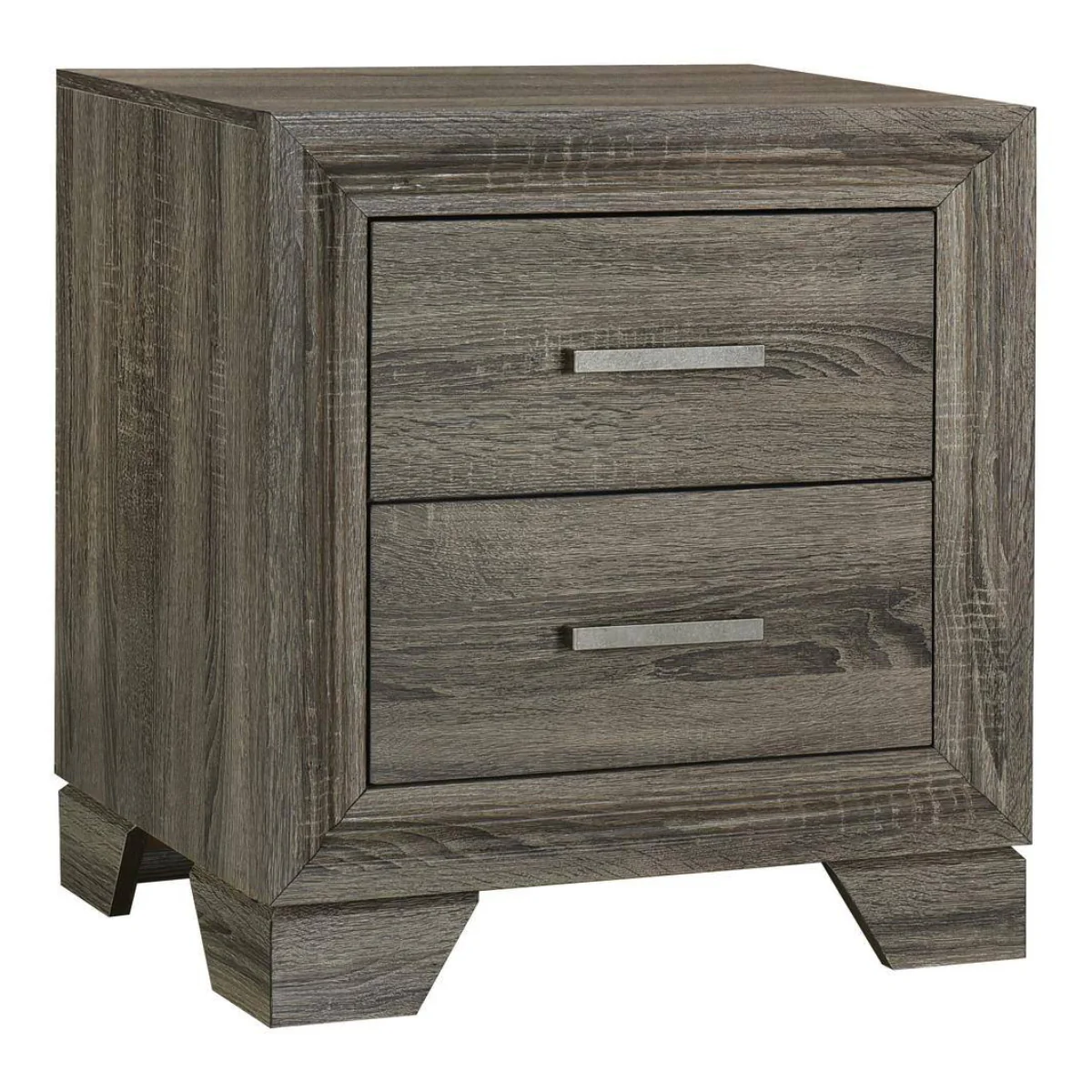 Wright 21.75" Nightstand Bedside Table with 2-Drawer by Coaster - Brown - Image 2