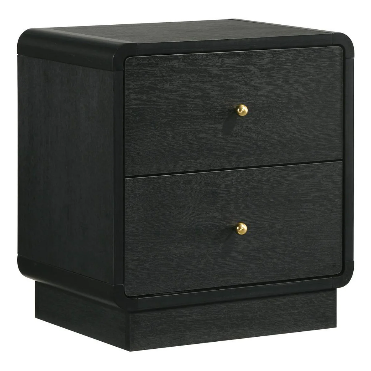 Cavelle 21.75" Nightstand Bedside Table with 2-Drawer by Coaster - Black - Image 2