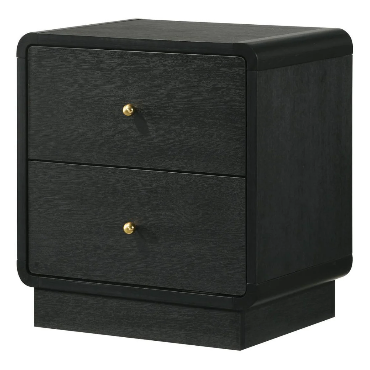 Cavelle 21.75" Nightstand Bedside Table with 2-Drawer by Coaster - Black - Image 3