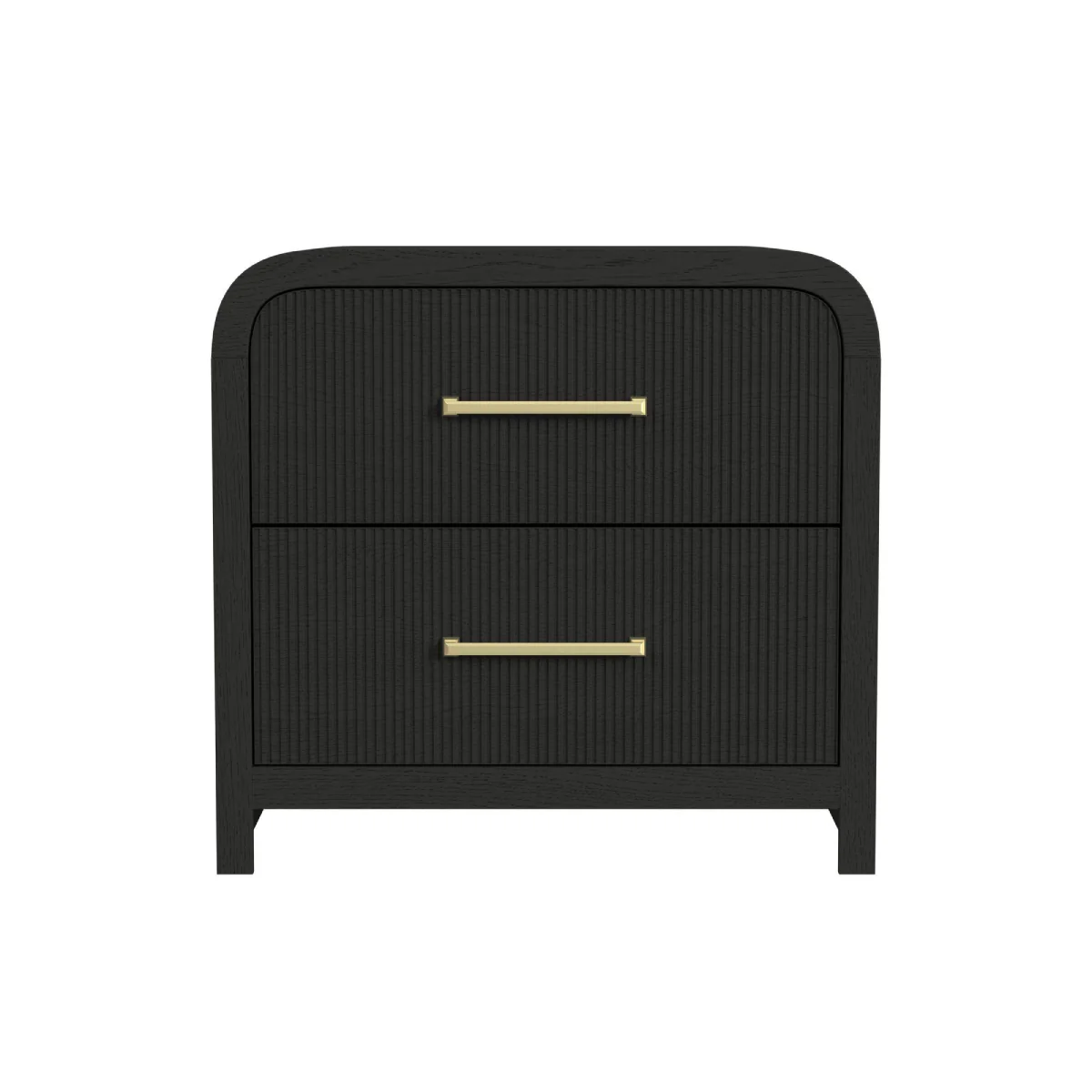 28" Ridgemont 2-Drawer Nightstand with USB by Elements - Black