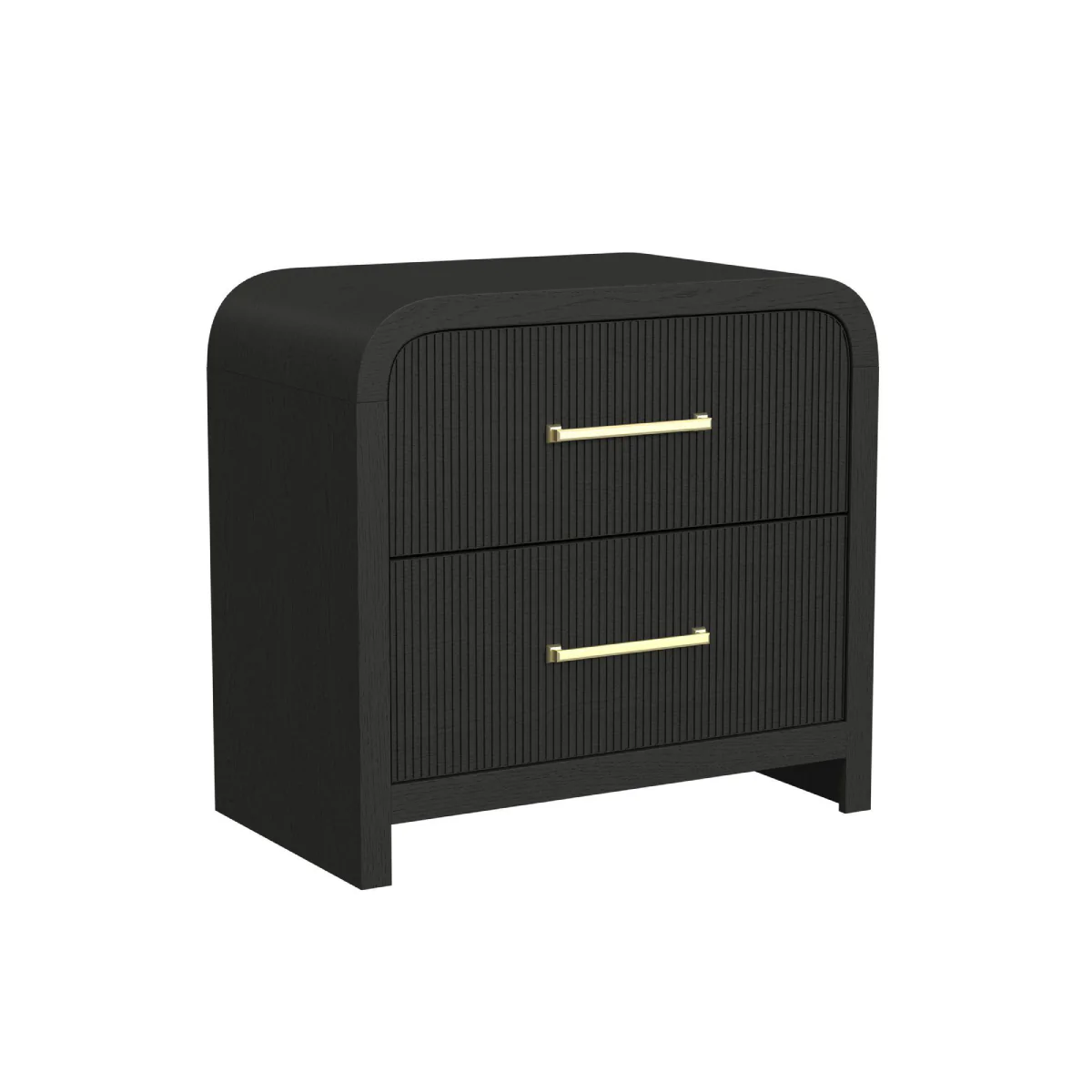 28" Ridgemont 2-Drawer Nightstand with USB by Elements - Black - Image 2