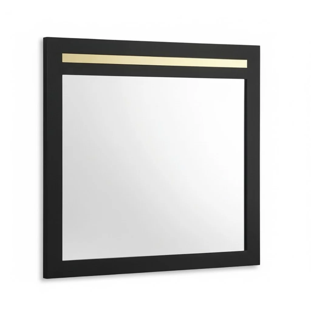 Lille 41" x 40" Mirror by Furniture of America - Black - Image 2