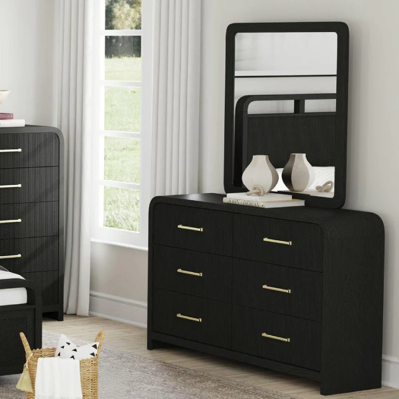 Ridgemont 62" Dresser with 6 Drawers by Elements - Black - Image 3