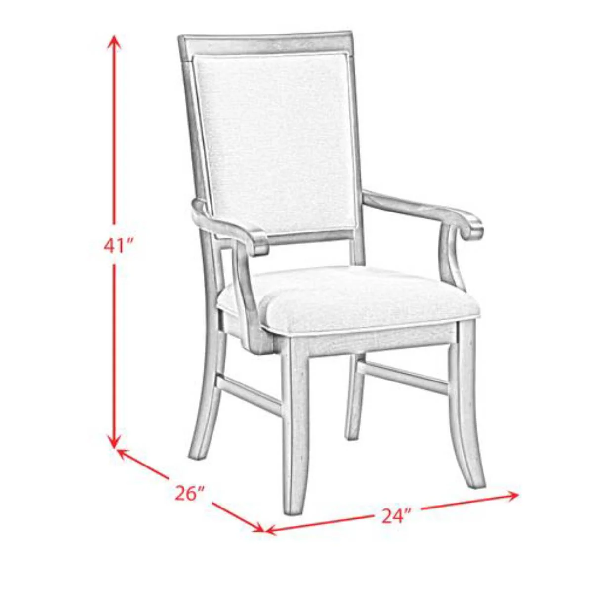 Phillipe 41" Side Chair by Elements (2-Pieces) - Brown/Gray - Image 4