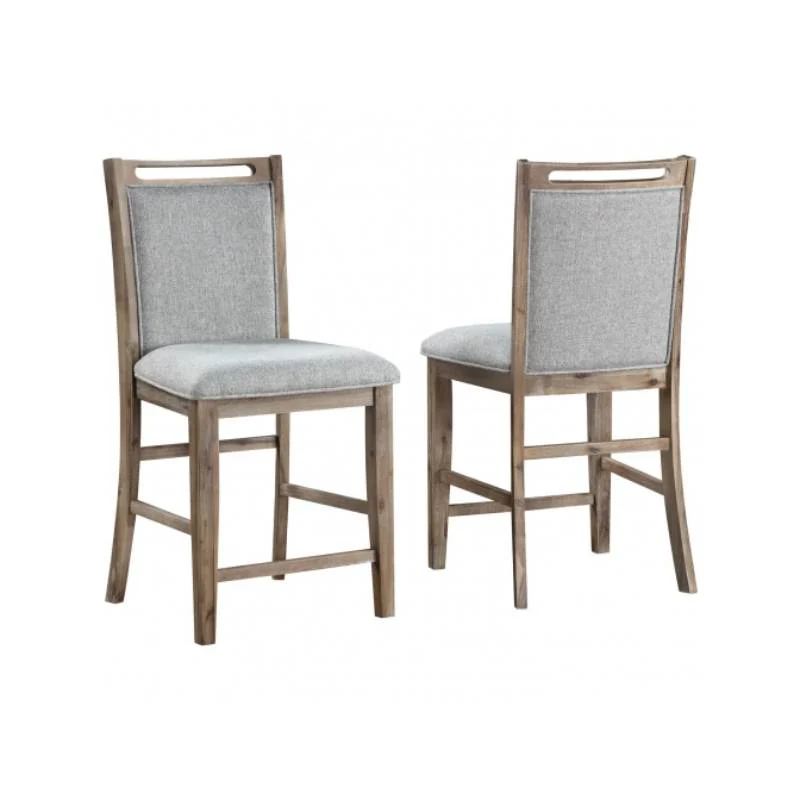 Dorset Hills 24" Counter Chair Set by Vilo Home - Brown/Gray - Image 3