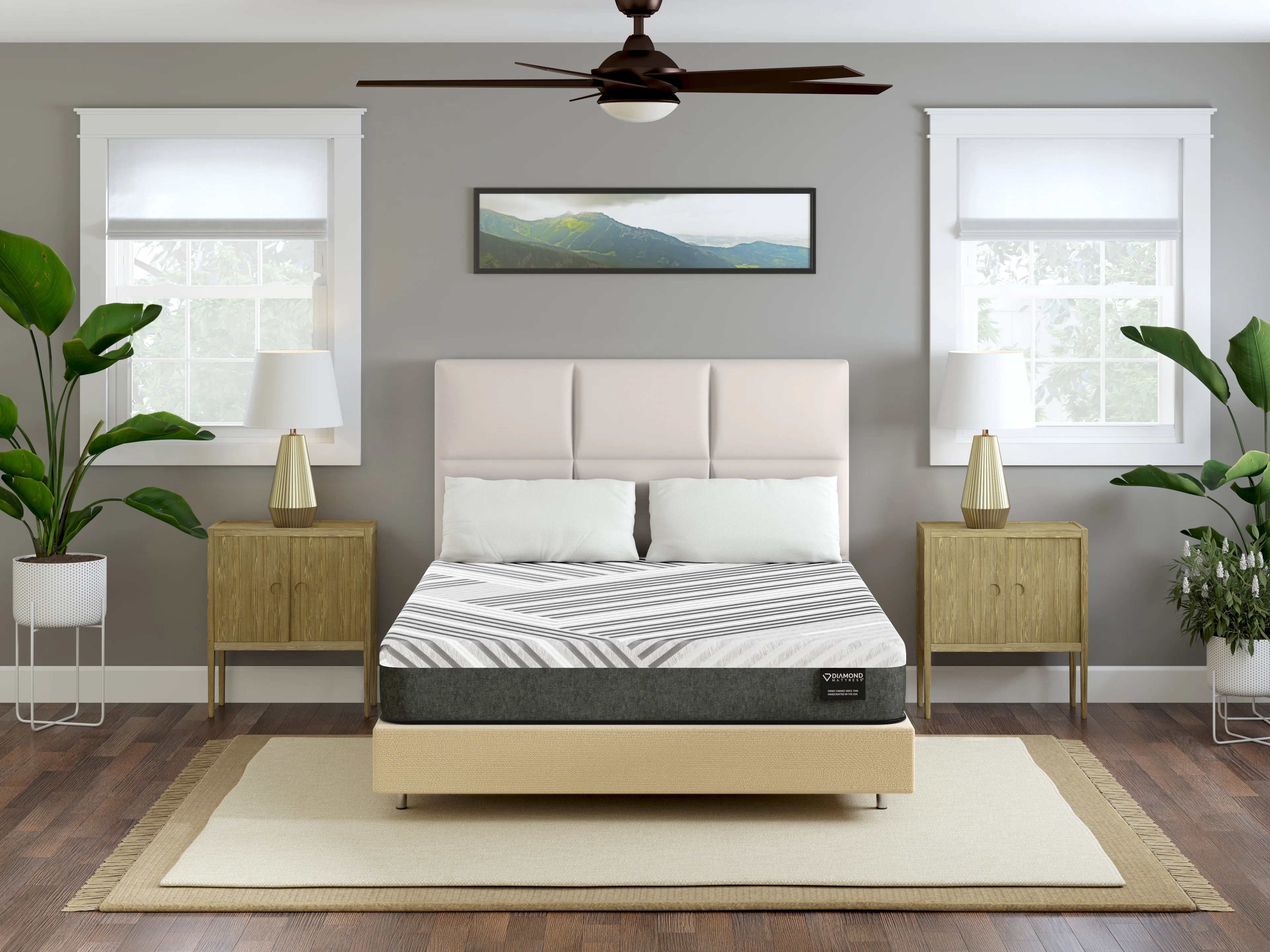 Diamond Mattress Siesta 10" Foam Cooling Medium Mattress - Gray - Image 31