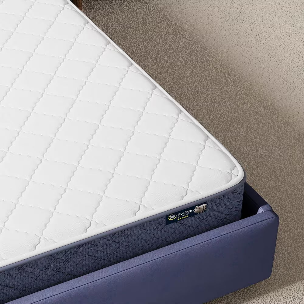 Serta Perfect Day 7" Firm Queen Mattress in Box - White/Blue - Image 5