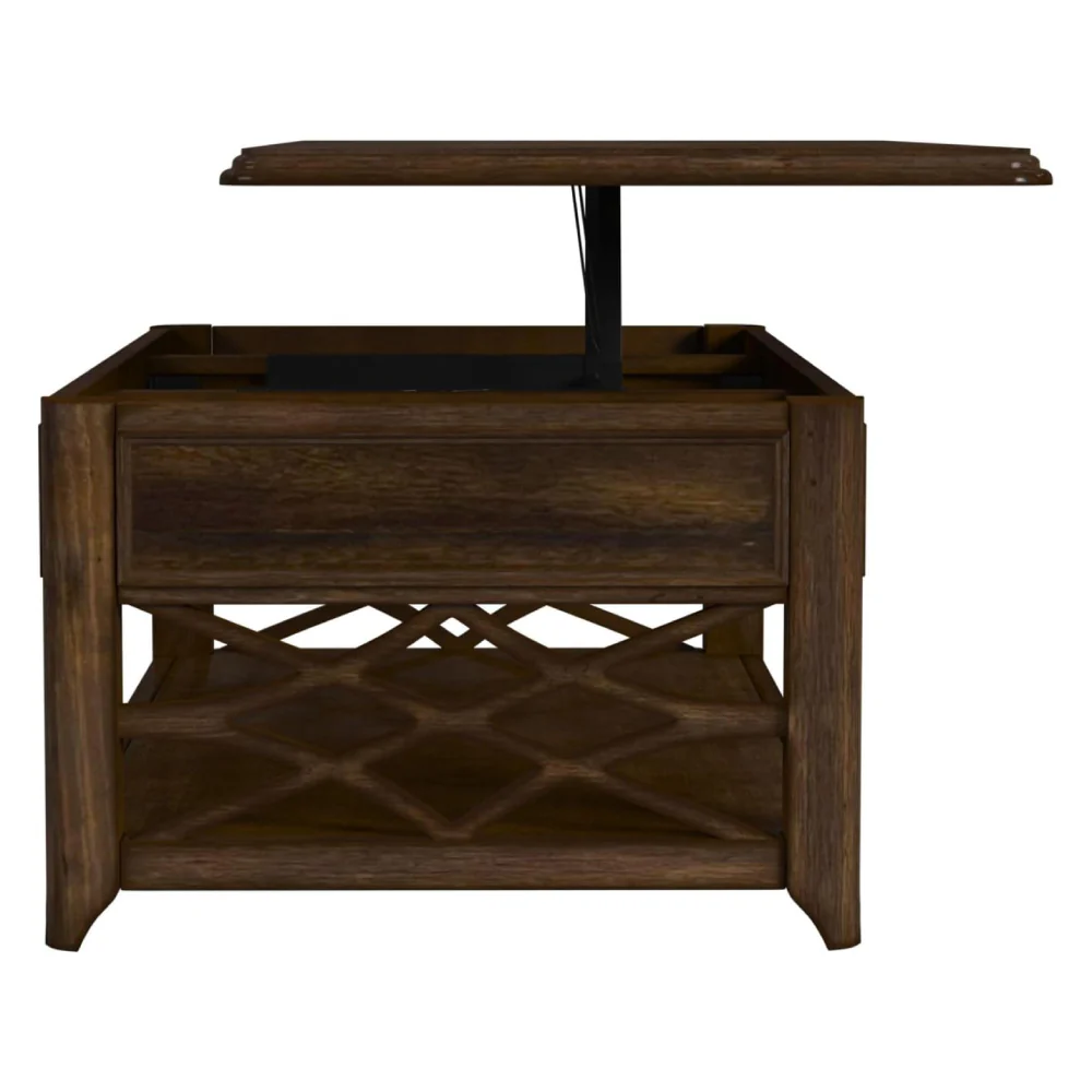 48" Lift-Top Coffee Table by Picket House Furnishings - Brown - Image 4