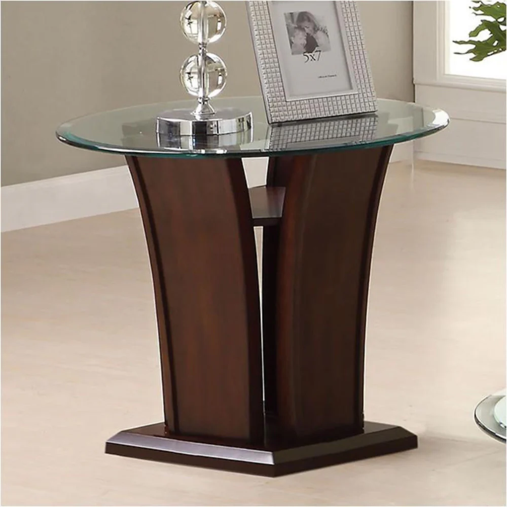 Manhattan 16" End Table by Furniture of America - Brown - Image 2