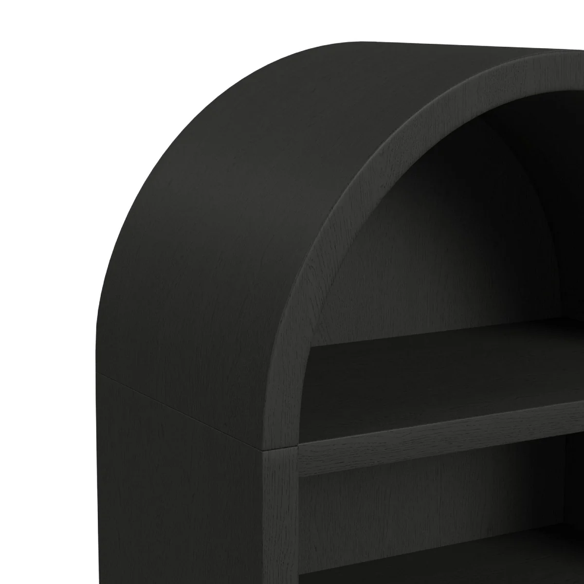 66" Ridgemont Open Bookcase by Elements - Black - Image 3