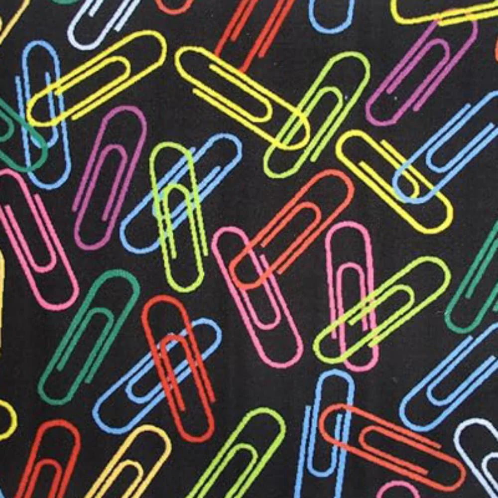 L.A Rugs 3'3" x 4'10" Fun Time Paper Clips Rectangular Area Rug - Black - Image 2
