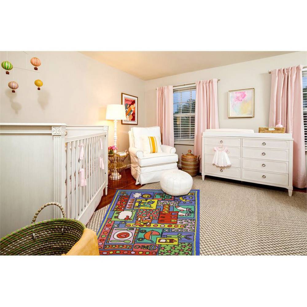 L.A Rugs 3'3" x 4'10" Fun Time Oh Baby Rectangular Area Rug - Image 2