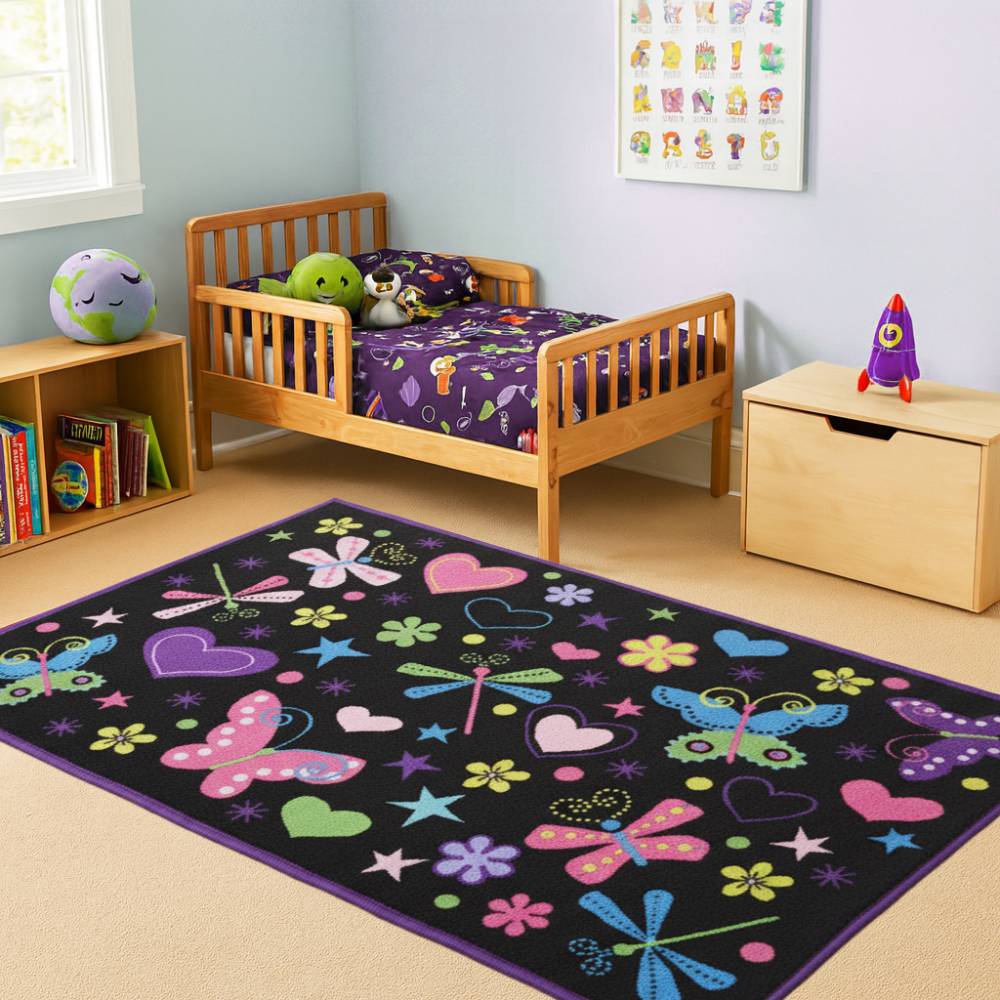 L.A Rugs 3'3" x 4'10" Fun Time Exotic Nature Rectangular Area Rug - Black - Image 2