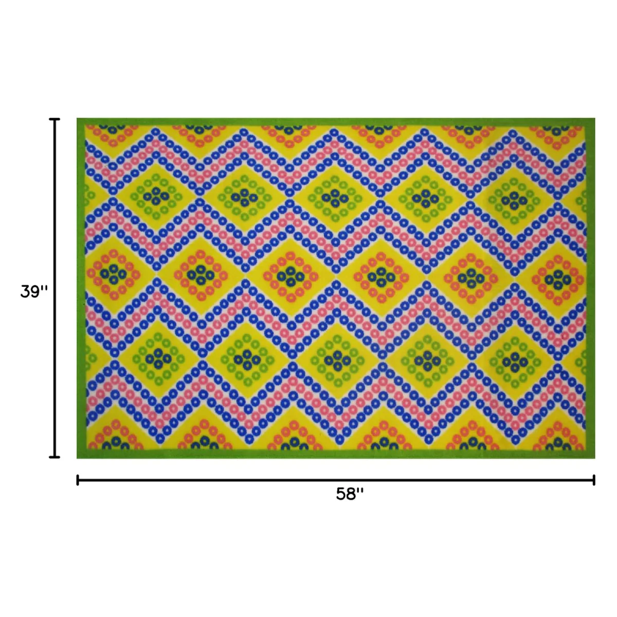 L.A Rugs 3' 3" x 4' 10" Fun Time Diamonds Rectangular Area Rug - Image 2