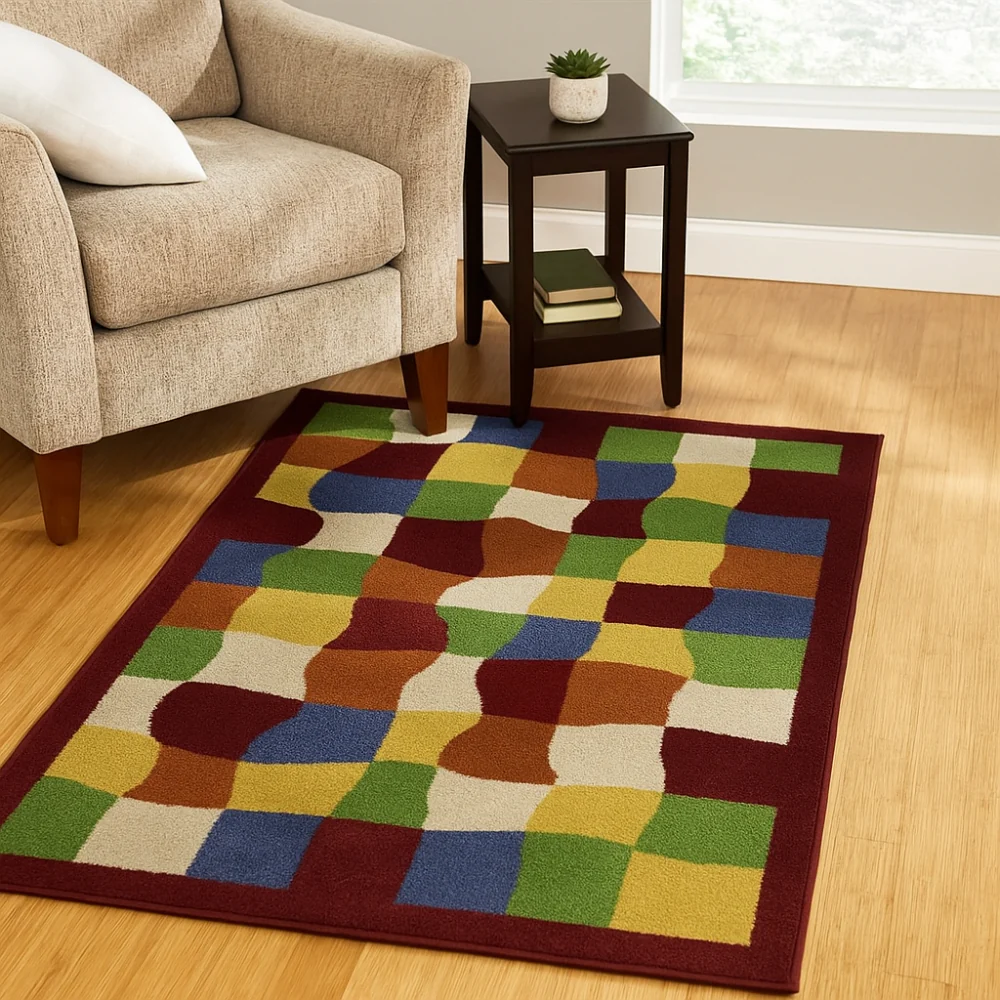 L.A Rugs 3'3" x 4'10" Night Flash NF-14 Rectangular Area Rug - Blue - Image 2