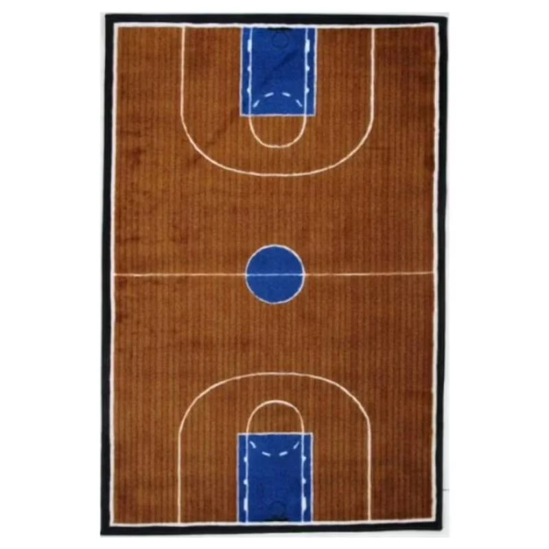 L.A Rugs 2' 7" x 3' 11" Supreme Basketball Court Rectangular Area Rug - Brown