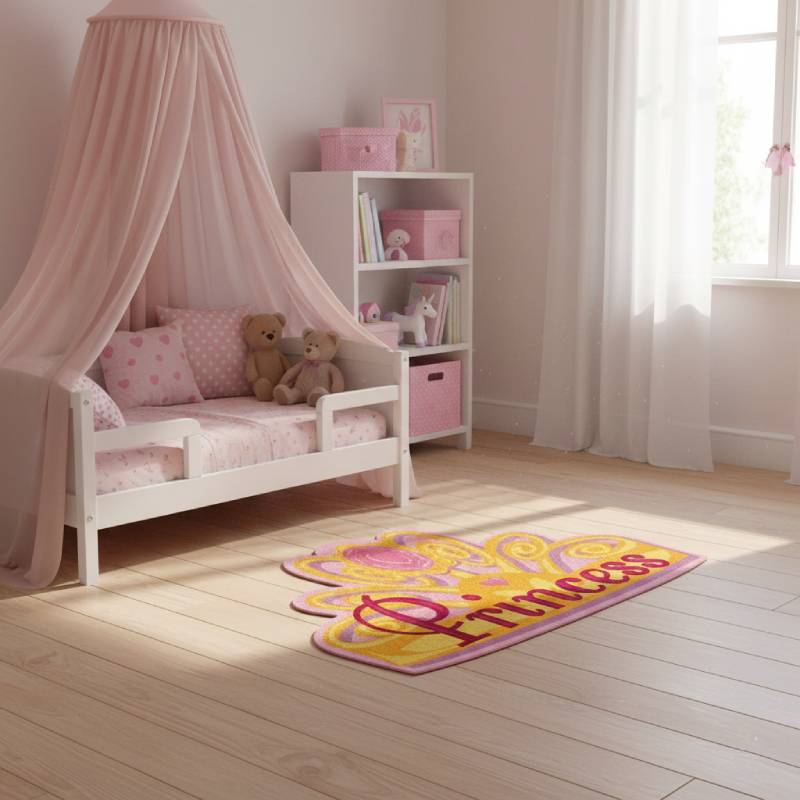 L.A Rugs 2' 6" x 3' 9" Supreme Pretty Princess Area Rug - Pink/Yellow - Image 2