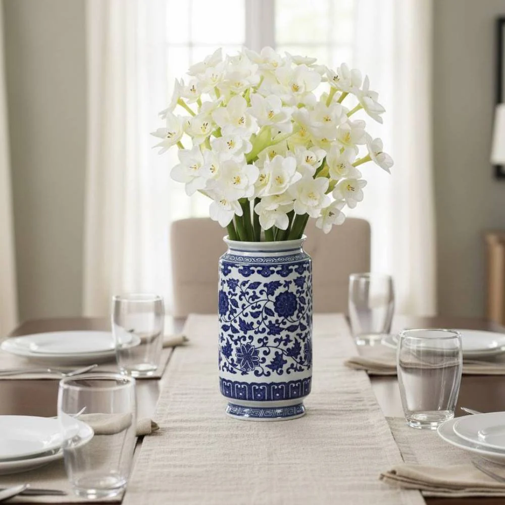 Allstate Floral 12" Daffodil Flower Arrangement with Vase - White - Image 2