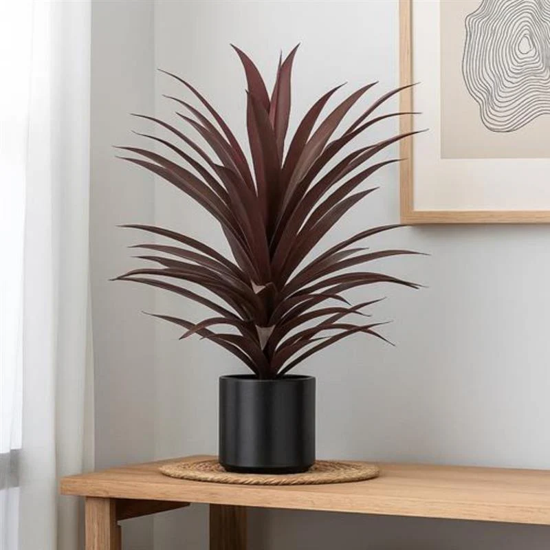 Allstate Floral 28" Yucca Artificial Plant with Plastic Pot - Red - Image 2
