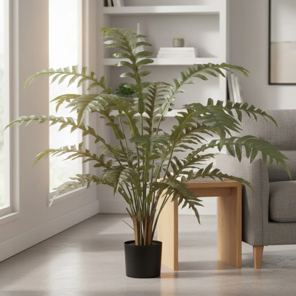 Allstate Floral 36" Fern Plant with Vase - Green - Image 2