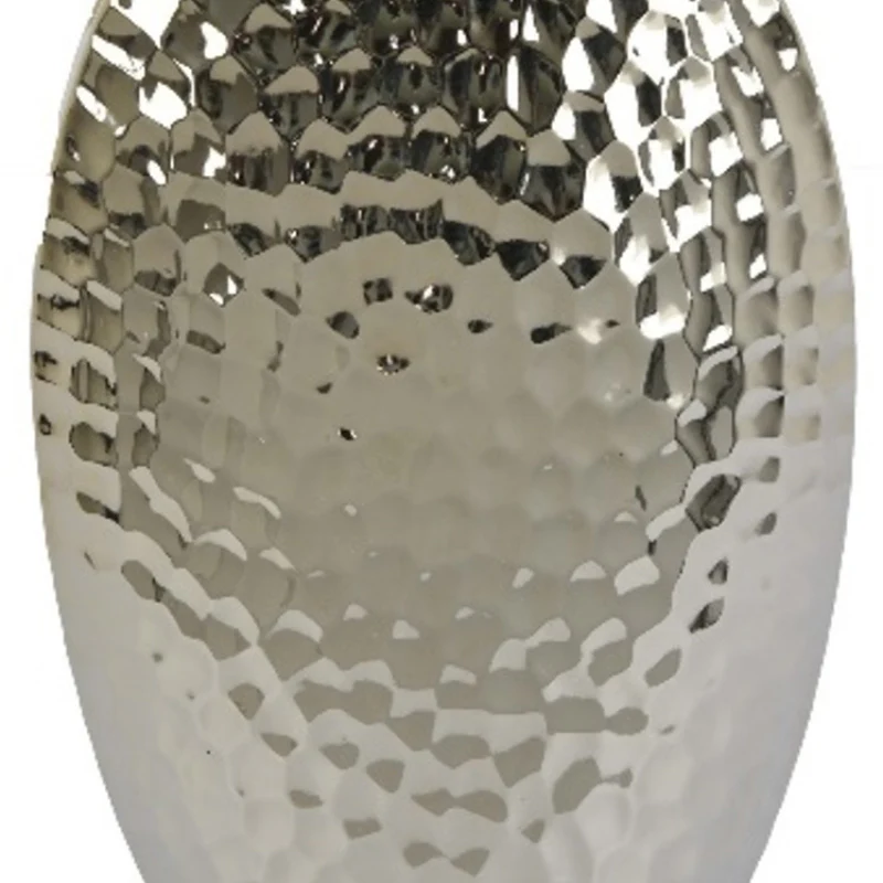 Three Hands 12.5" Oval Vase - Silver - Image 2