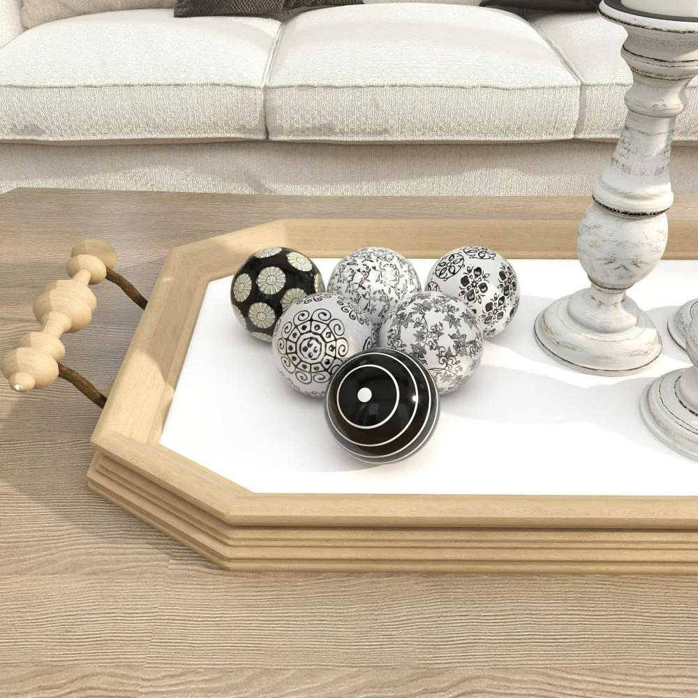 Decor Mache Glossy Decorative Orb (Set of 6) - Image 3