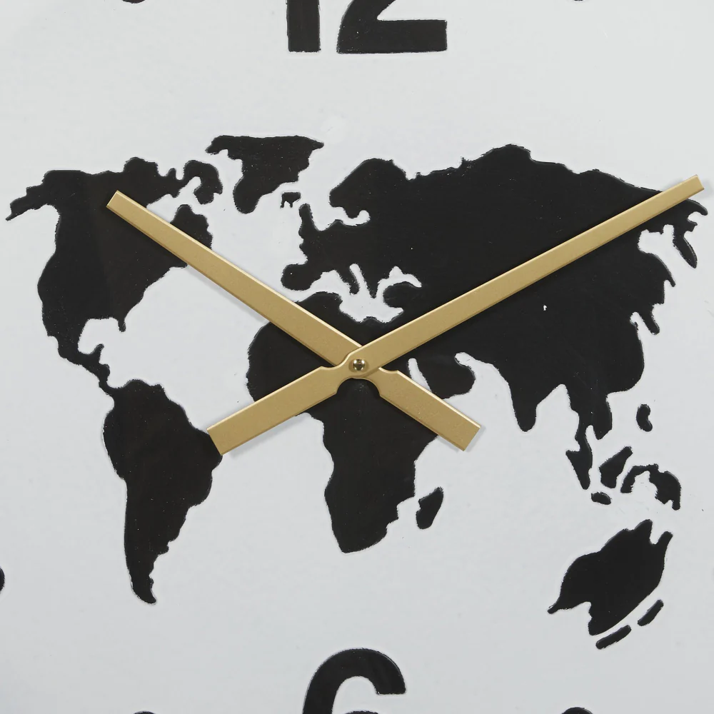 Decor Mache Vintage 26" Wall Clock - Gold/White - Image 2