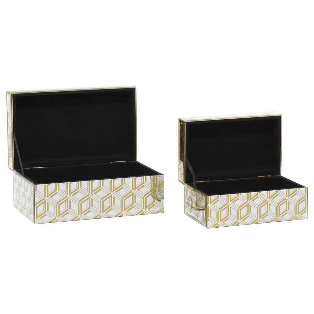 Decor Mache Glam Jewelry Organizer (Set of 2) - Gold - Image 4