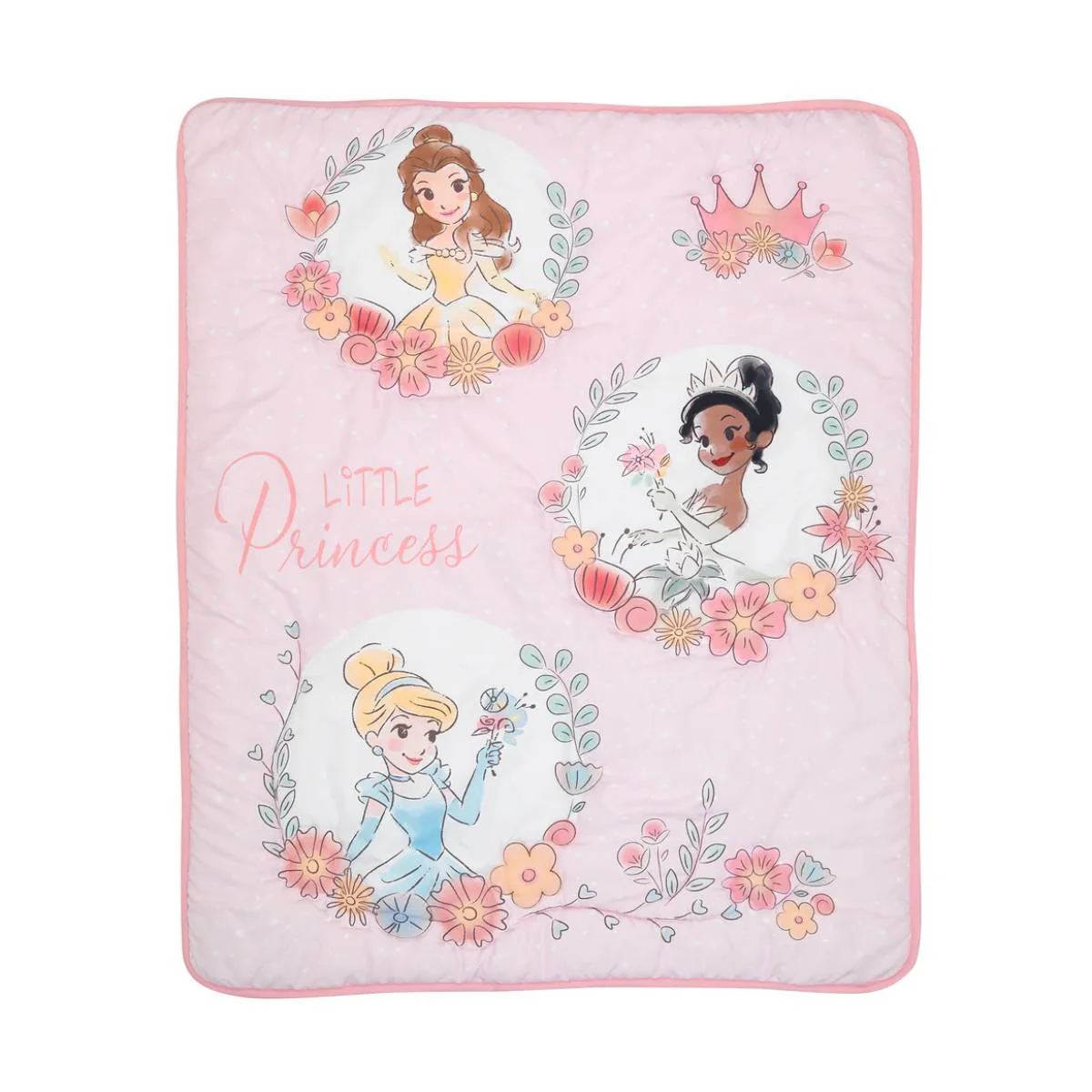 Lambs & Ivy Disney Princesses Nursery Baby Crib Bedding Set (3 Piece) - Pink - Image 3