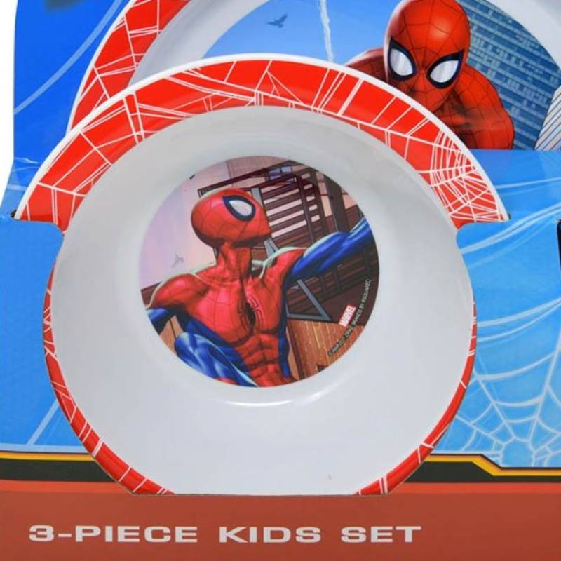 UPD Marvel Spiderman Dinner Set (3 Piece) - Red/White - Image 2